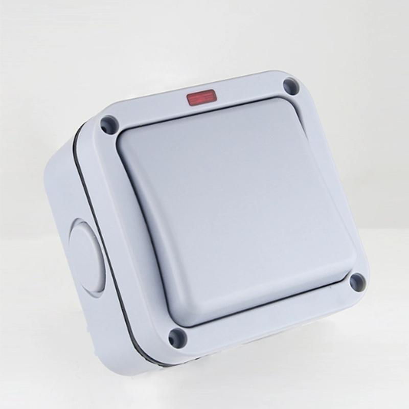 Wp12 20AMP 1gang 2way Interruptores à prova d'água IP66 Impermeável