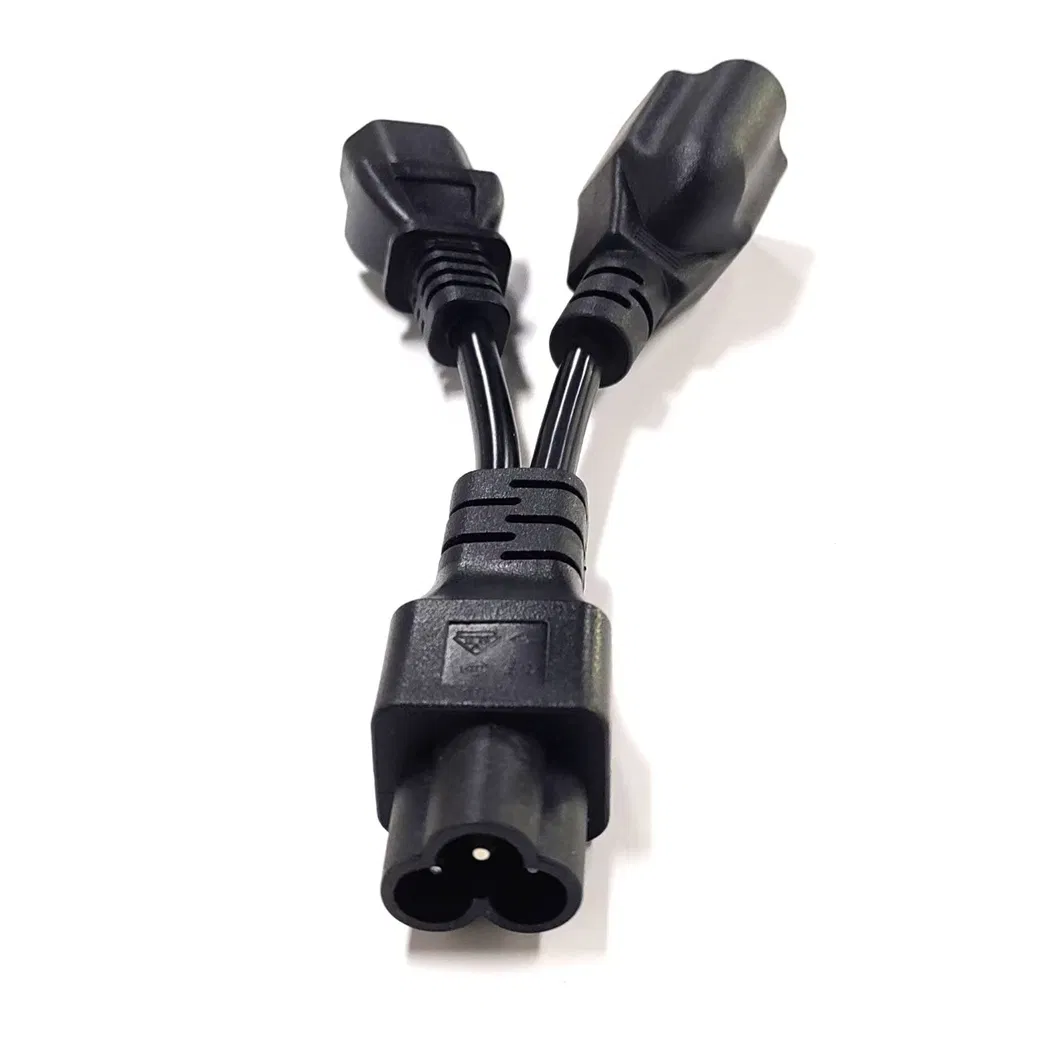 Cabo divisor Y de conector coaxial RF IEC C14 para IEC C13/ St18