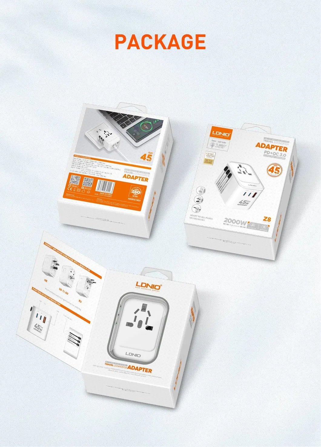 Embalagem do adaptador Z8