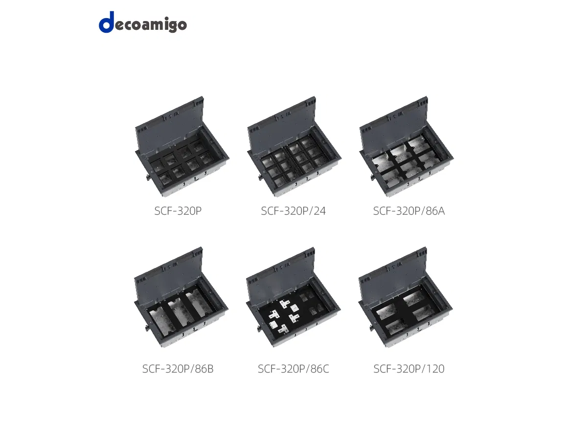 Kit de Soquete Recessado Decoamigo, Tomada de Piso, Caixa de Tomada de Piso