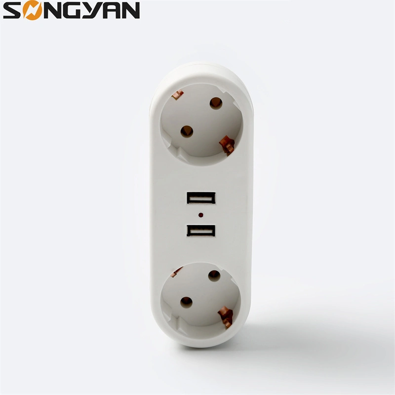 Adaptador de viagem multi tomada da UE com USB