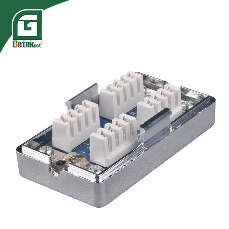 Caixa de Conexão Blindada de Rede FTP/UTP Cat5e Caixa de Distribuição de Conexão RJ45 Caixa Cat. 5e FTP Totalmente Blindada com PCB Interno