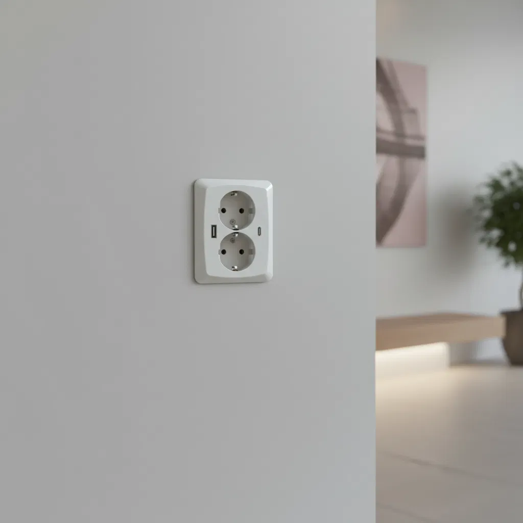 Tomada Inteligente com USB Integrado para Carregamento Rápido