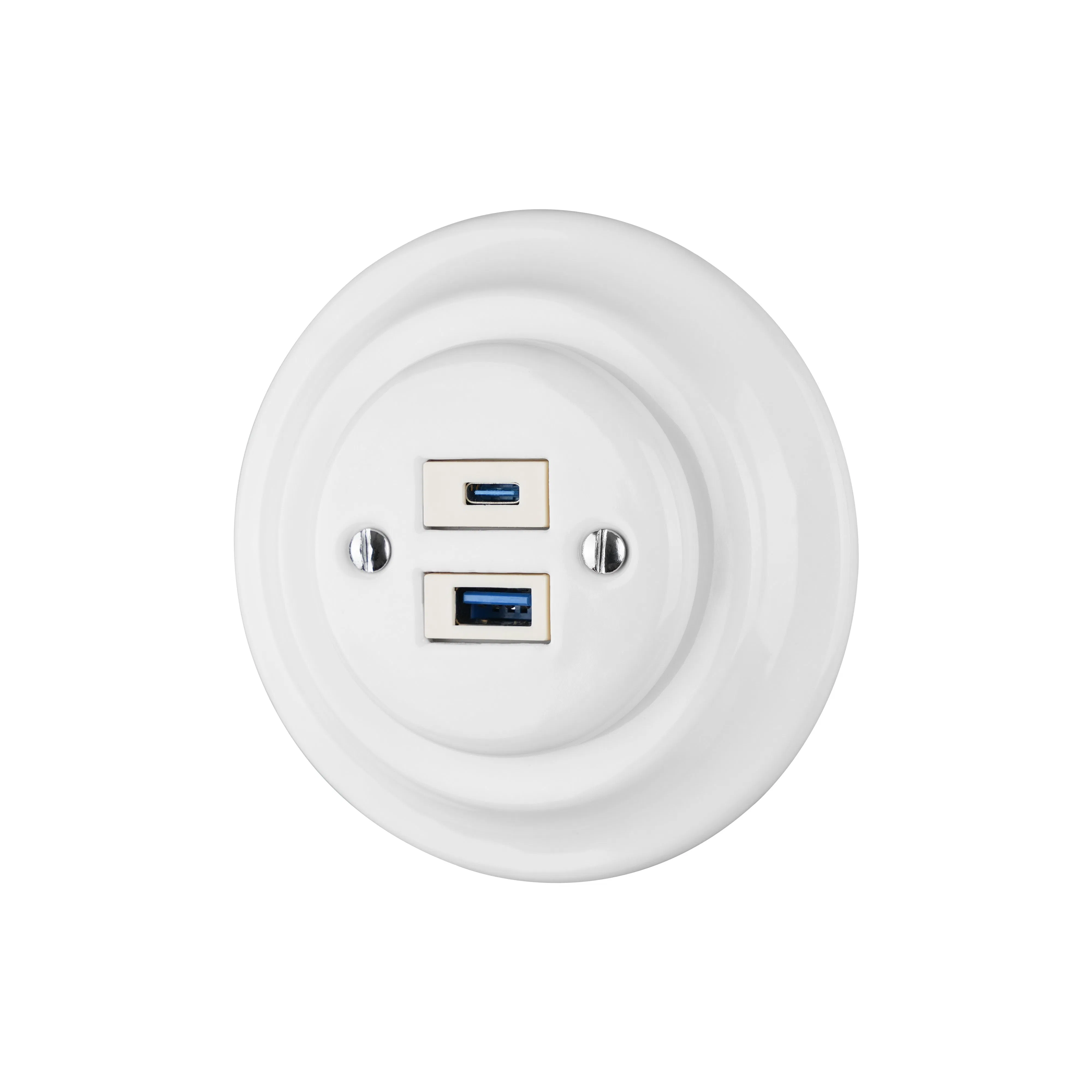 Tomada de Carregamento USB a&C do Reino Unido 5V 4A Montada na Parede Flush