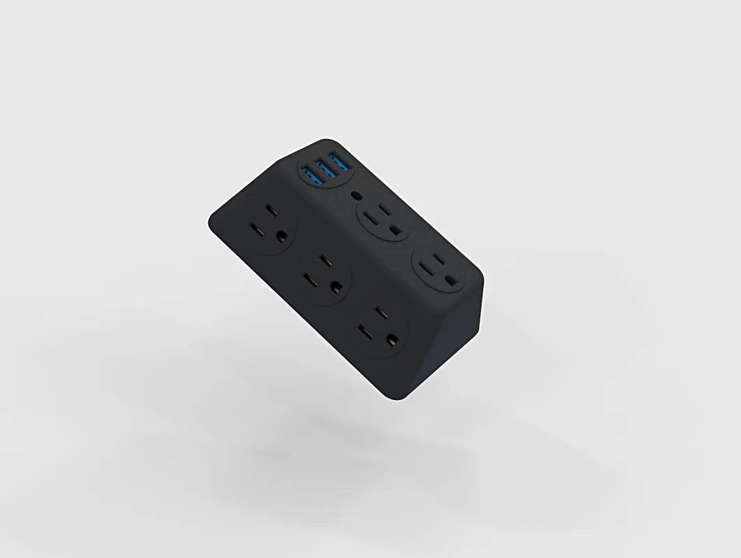 12 em uma régua de energia USB com proteção contra surtos