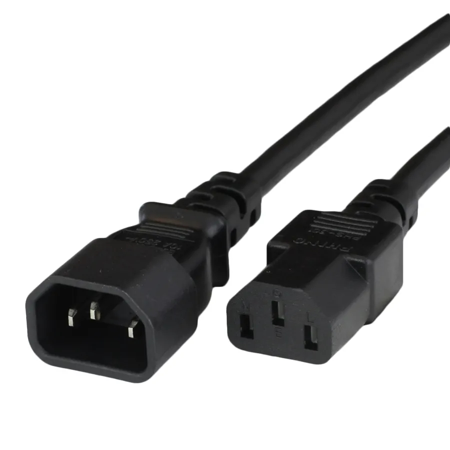 Fábrica de Guangzhou Tempo de Entrega Rápido 10A 250V IEC C13 C14 Cabo de Alimentação