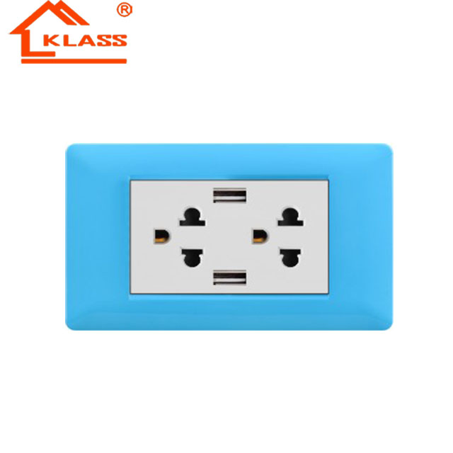 125V 15A Tomada de Parede Tipo-C USB com Proteção contra Manipulação para Carregamento de Energia