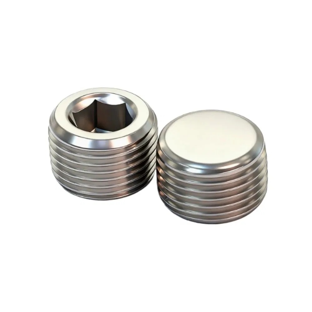 3000 Plugue de Tubo Hexagonal Forjado Lb, Plugue Rosqueado de Aço Inoxidável de Alta Pressão para Sistemas de Controle de Processos