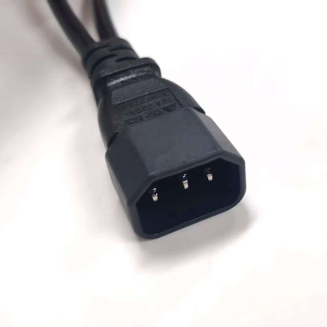 Cabo divisor Y de conector coaxial RF IEC C14 para IEC C13/ St18