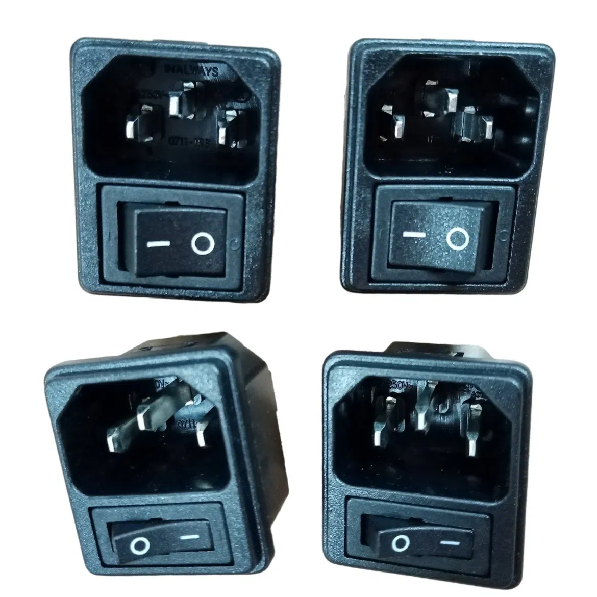 AC250V 10A IEC320 C13 Conector de Adaptador de Energia Feminino com Interruptor de Rocker