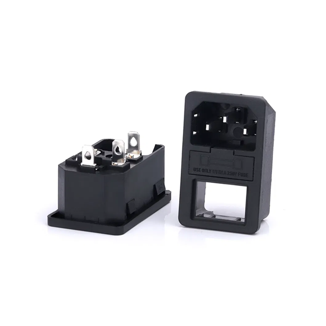 10A 250V Conector de Energia Fêmea Macho Preto IEC C13 C14 Plugue 3 Soquete AC C13 Conector Macho