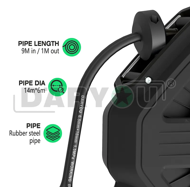 Reel de Cabo Extensível Retrátil para Água/Ar para Beleza de Carro