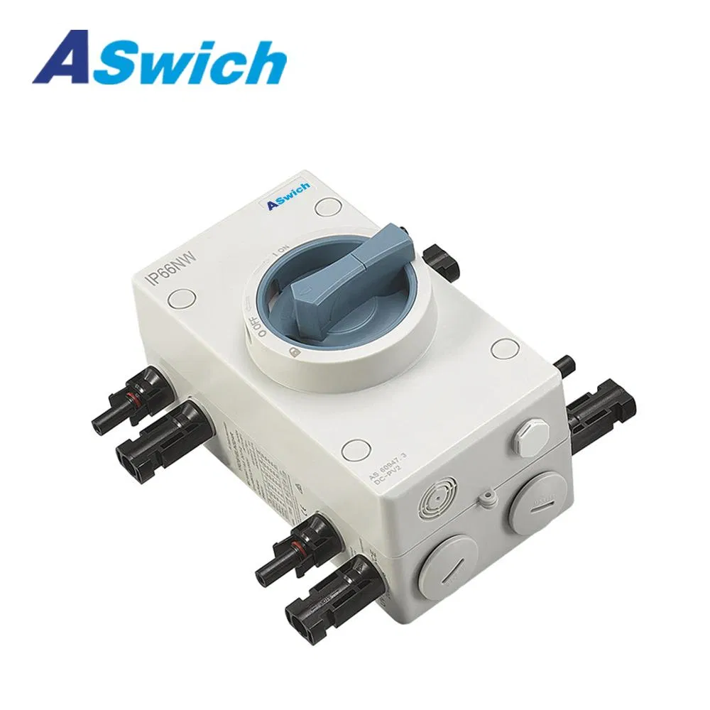IP66 230V/440V AC 10A 16A 20A 25A 32A 40A 50A 63A 80A 100A Interruptor Isolador DC Solar à Prova d'Água e à Prova de Intempéries