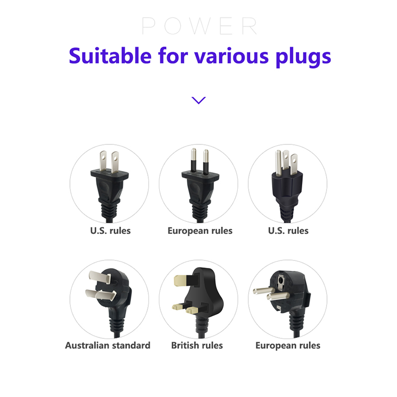 3000W Fitas de Energia Multi Plug de Alta Potência com 2 M Fio