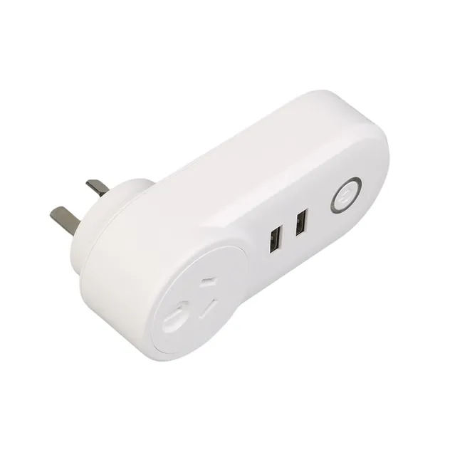 10A Tomada Inteligente Au Tuya com Portas de Carregamento USB Duplas