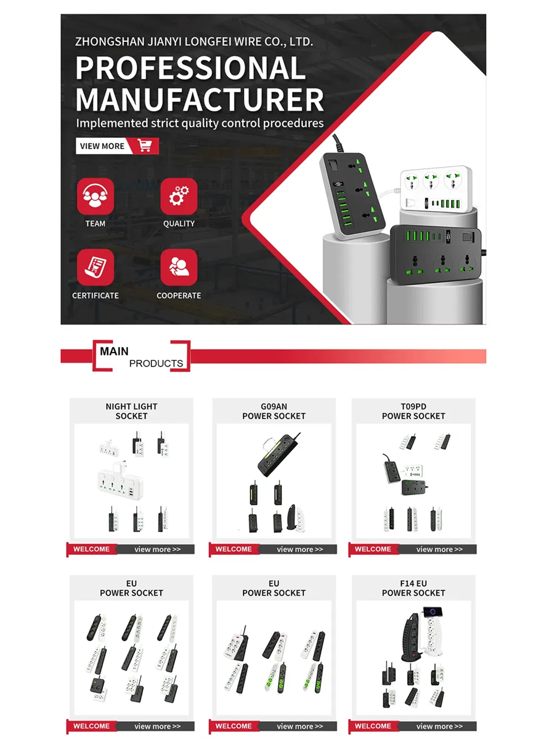 Carregamento Rápido Boa qualidade Alta Potência 3680W Régua de Energia Personalizada