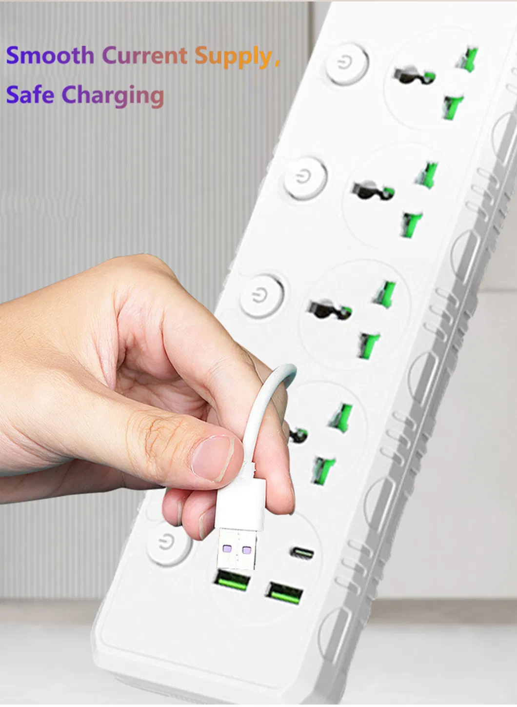 3000W Fitas de Energia Multi Plug de Alta Potência com 2 M Fio