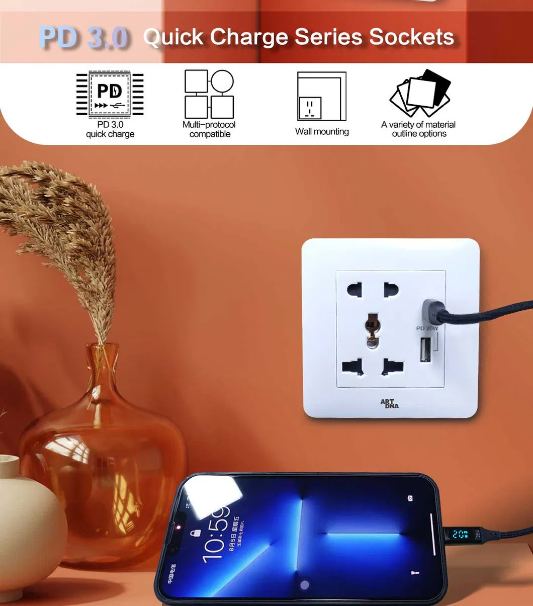 Tomada Universal com Portas USB para Acesso Fácil