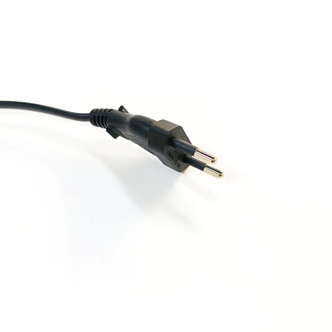 2pin Fonte de Alimentação da UE 2X0.75mm2 Cabo de Extensão Retrátil 2m