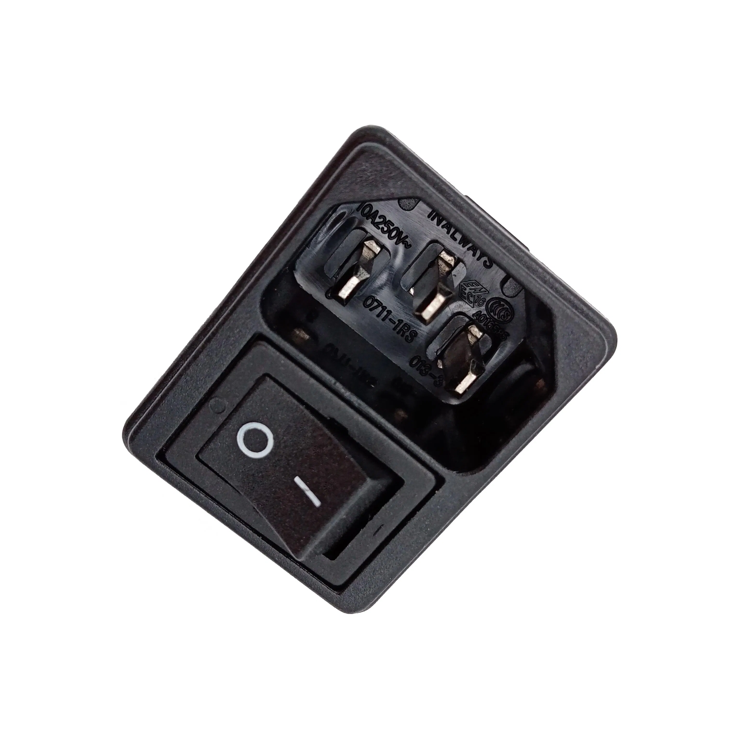 AC250V 10A IEC320 C13 Conector de Adaptador de Energia Feminino com Interruptor de Rocker