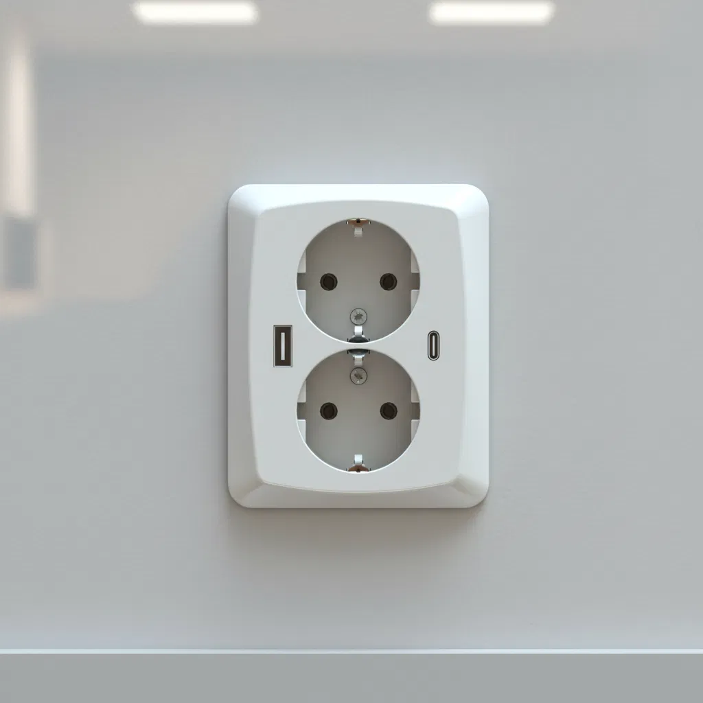 Tomada Inteligente com USB Integrado para Carregamento Rápido
