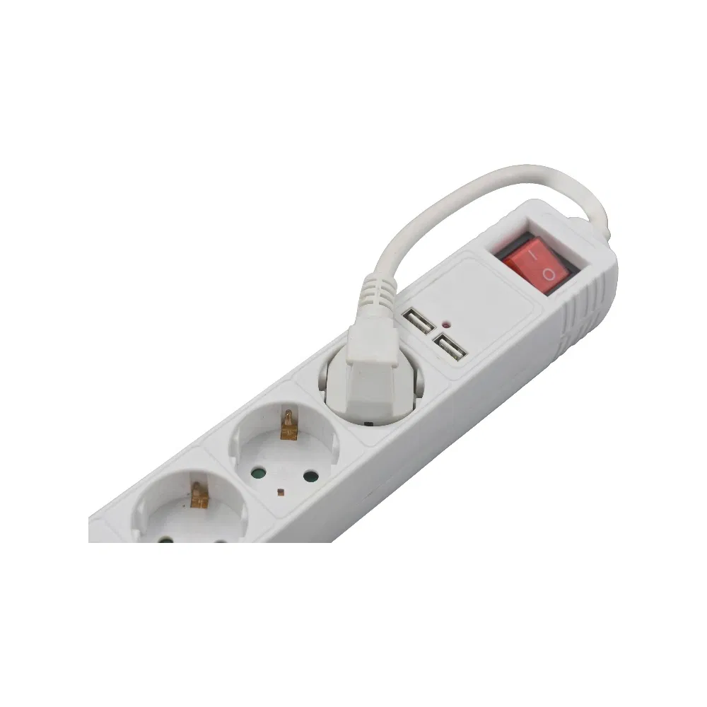 Fita de Energia Longa Branca 3-8 Tomada Buraco Redondo Alta Potência Fita de Energia