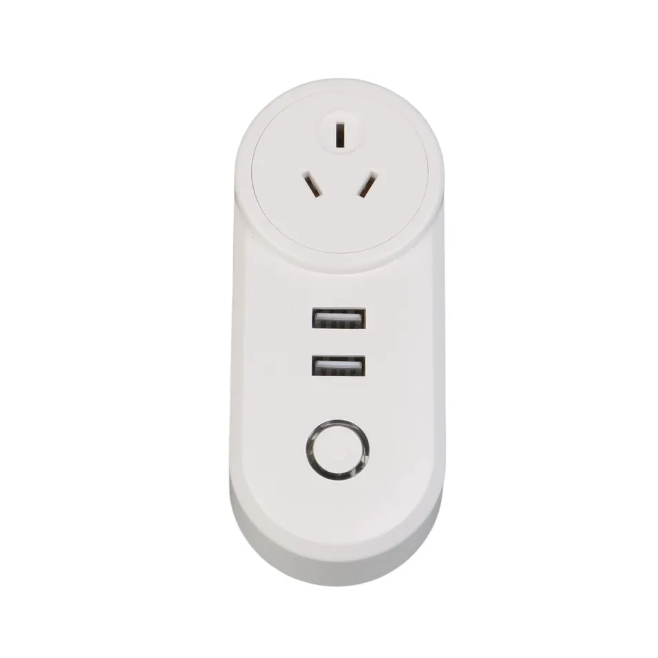 10A Tomada Inteligente Au Tuya com Portas de Carregamento USB Duplas