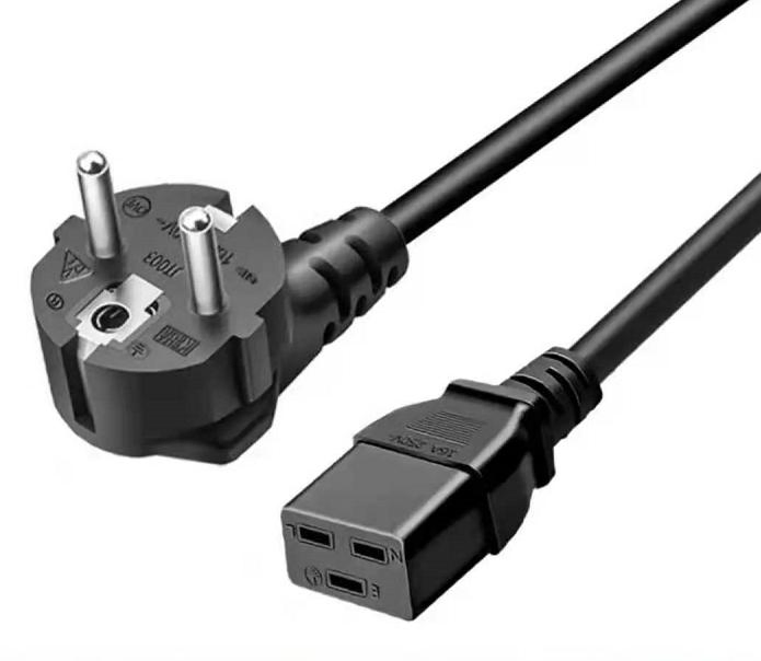 Padrão VDE 3 Núcleos 0.75mm2 1mm2 1.5mm2 Cabo de Alimentação Euro Europeu para Conector IEC 19