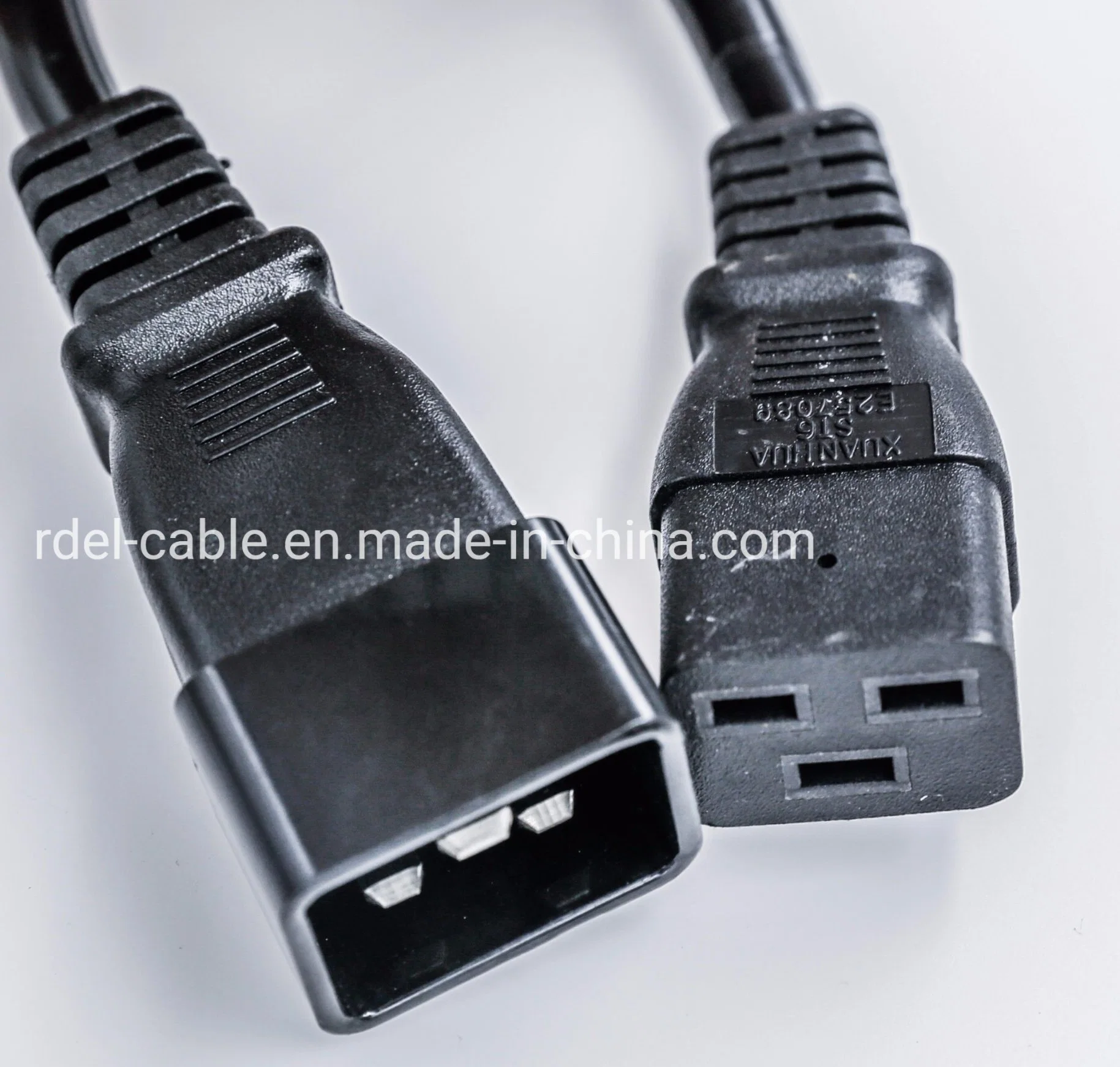 220V Aprovação VDE 3 Pinos IEC C19 C20 para C13 C14 Conector