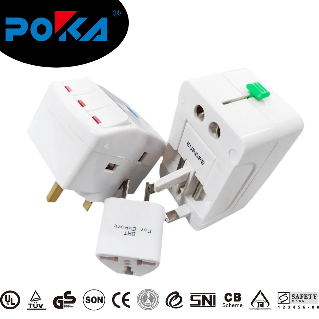 Adaptador de Plugue Multi Socket do Reino Unido para Viagens Pequeno