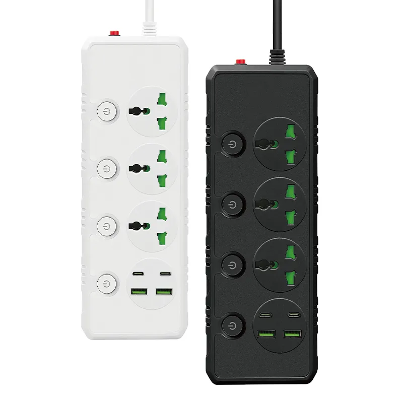 Preço Baixo Alta Potência Régua Universal 2 M Fio Proteção Contra Sobrecarga Régua de Energia