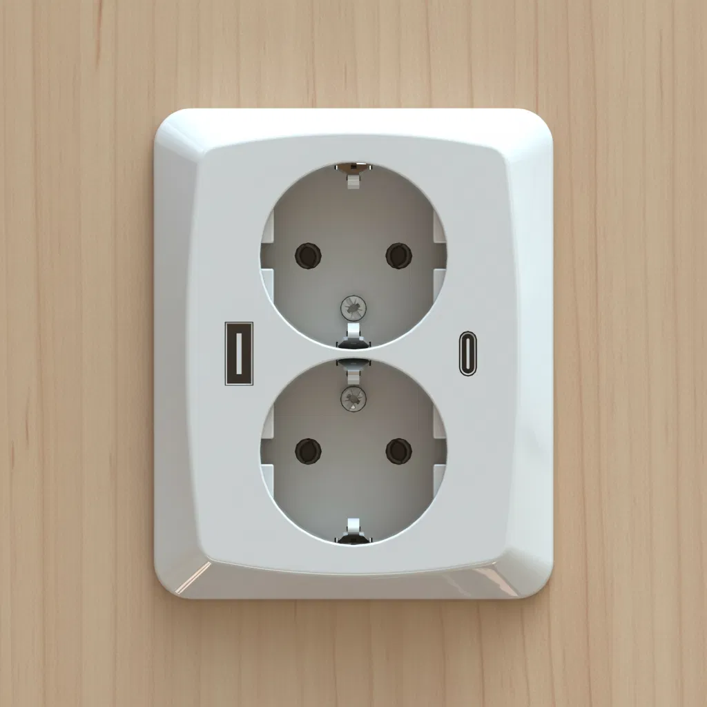 Tomada Inteligente com USB Integrado para Carregamento Rápido