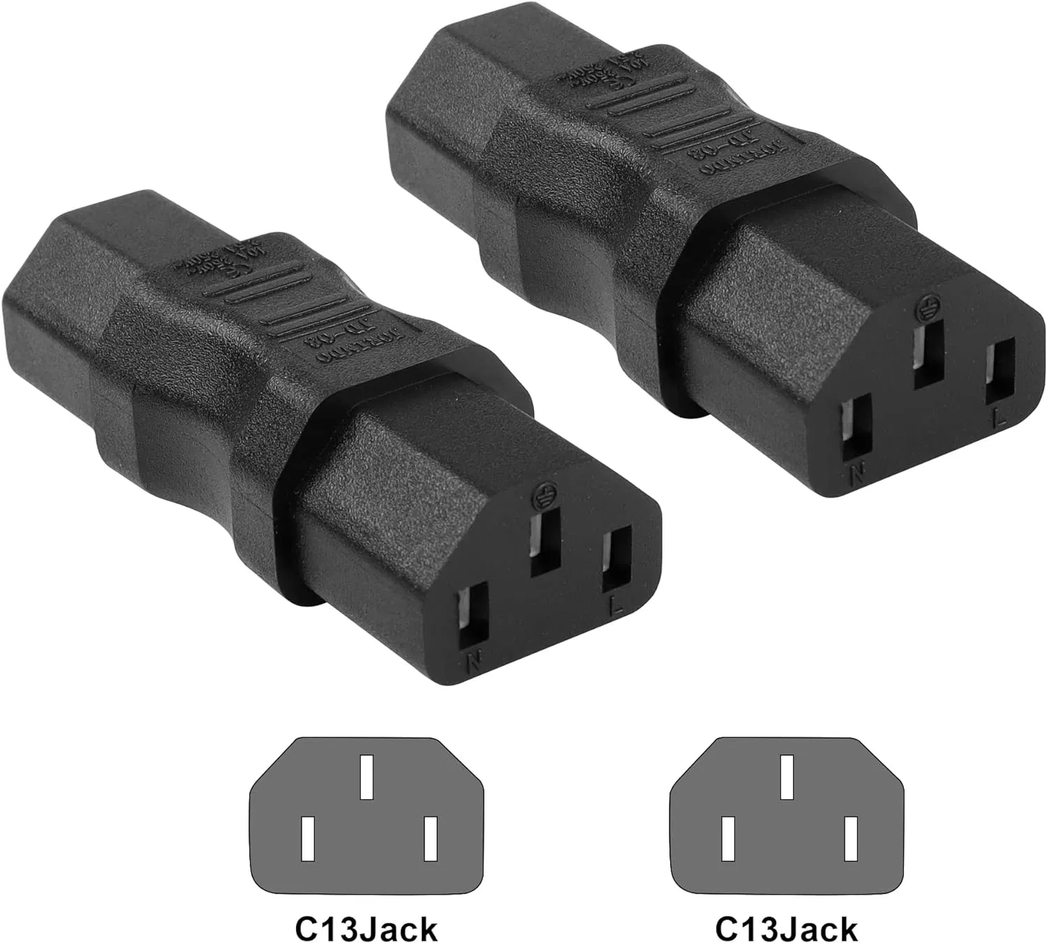 Adaptador IEC Masculino C14 para Feminino C13 Conector IEC PDU UPS Power