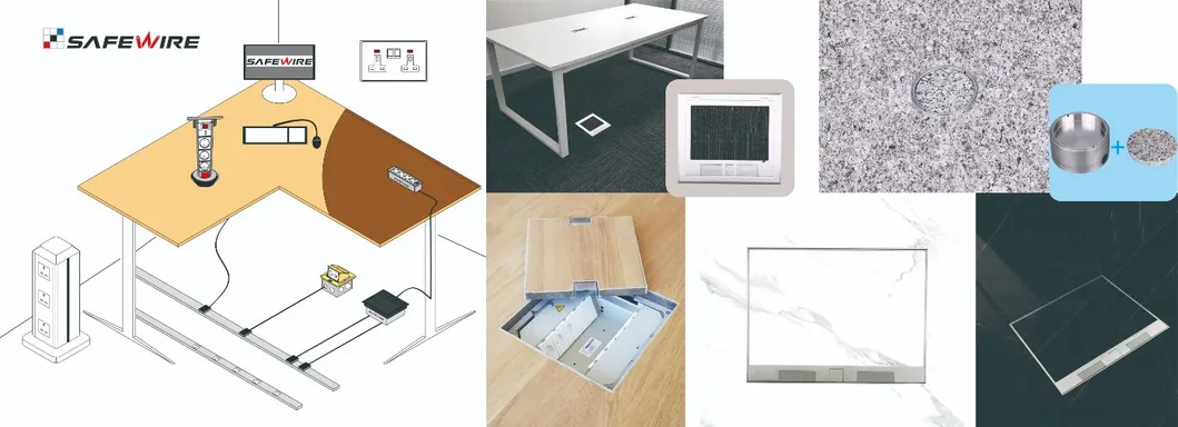 Cp9 Caixa de Piso Modular para Tomada Elétrica