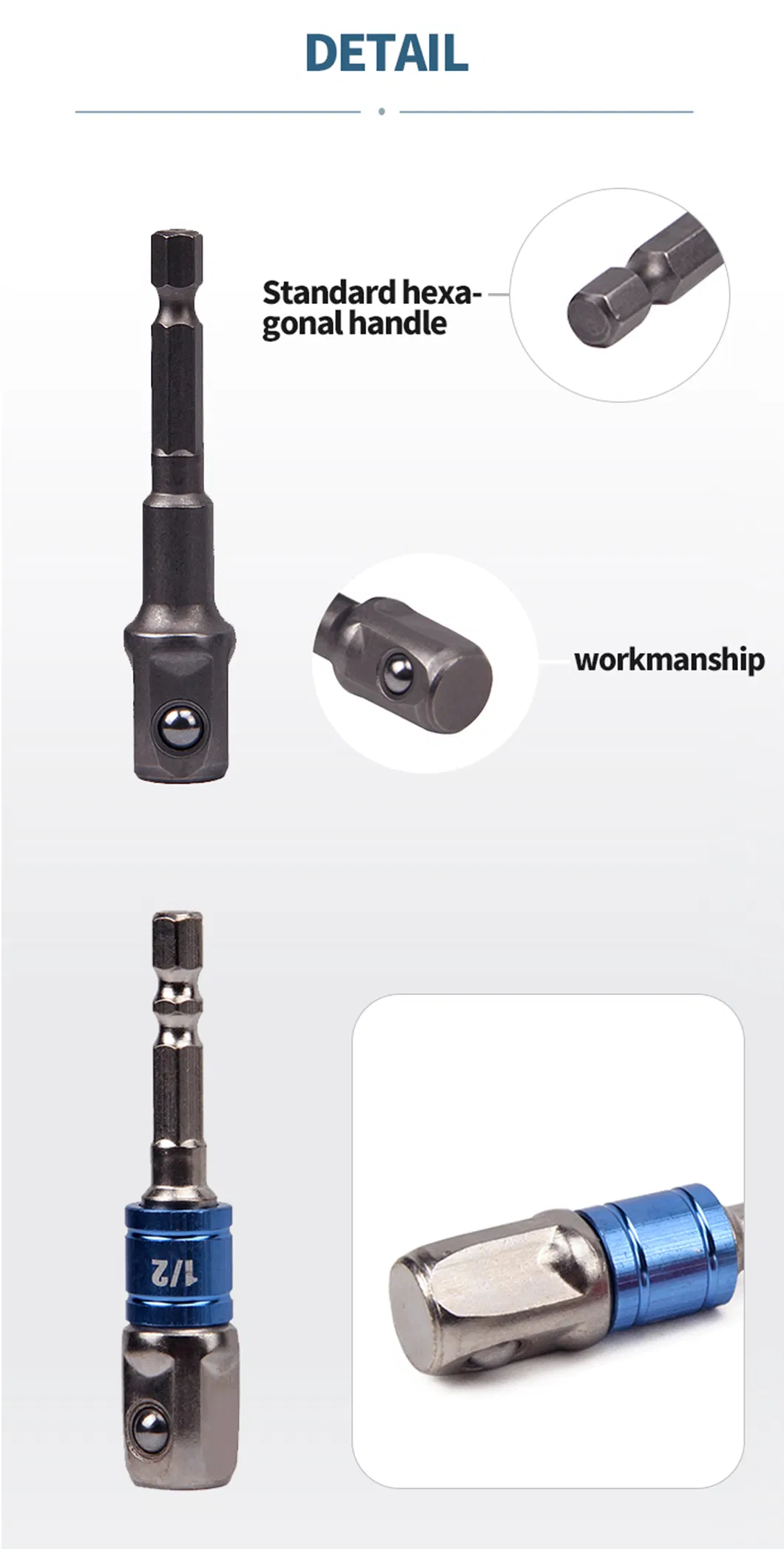 Adaptador de Soquete de Múltiplos Tamanhos para Conjunto de Bits de Chave de Impacto