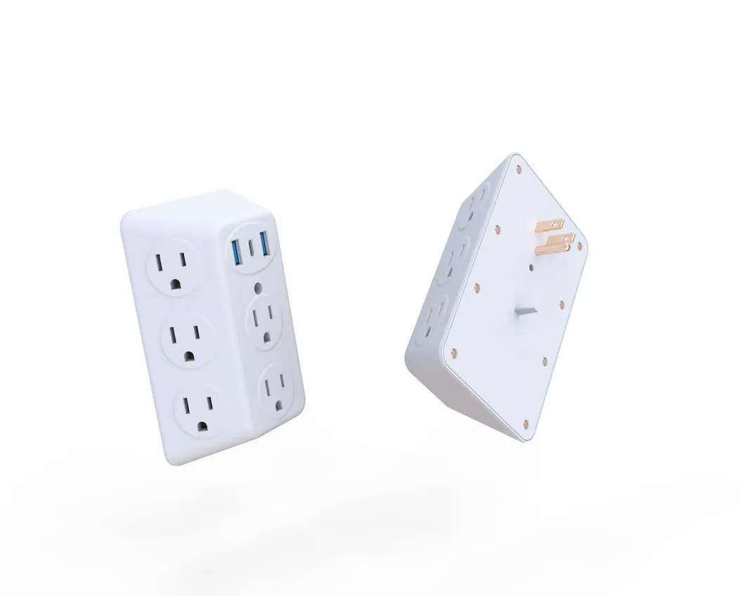 12 em uma régua de energia USB com proteção contra surtos