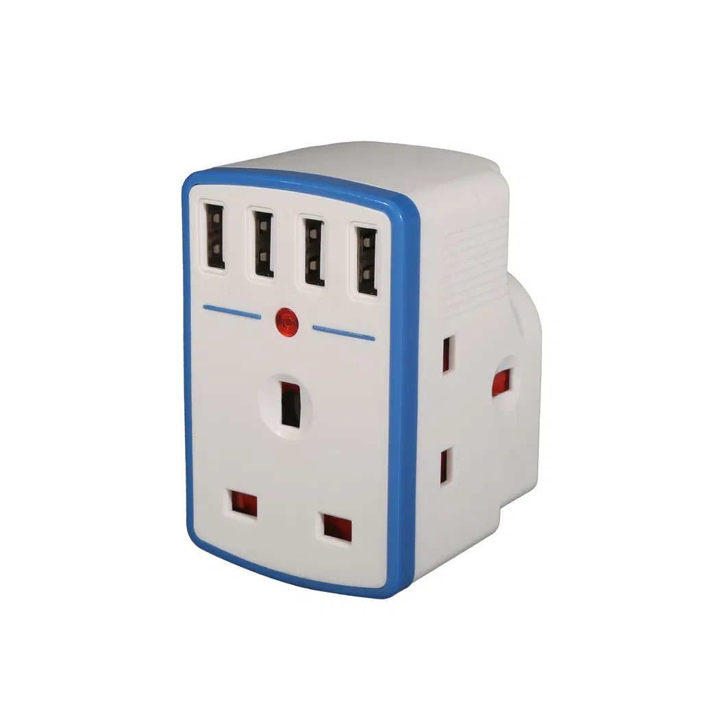 Adaptador de Viagem Universal Multi UK com 4*USB Portas de Carregamento