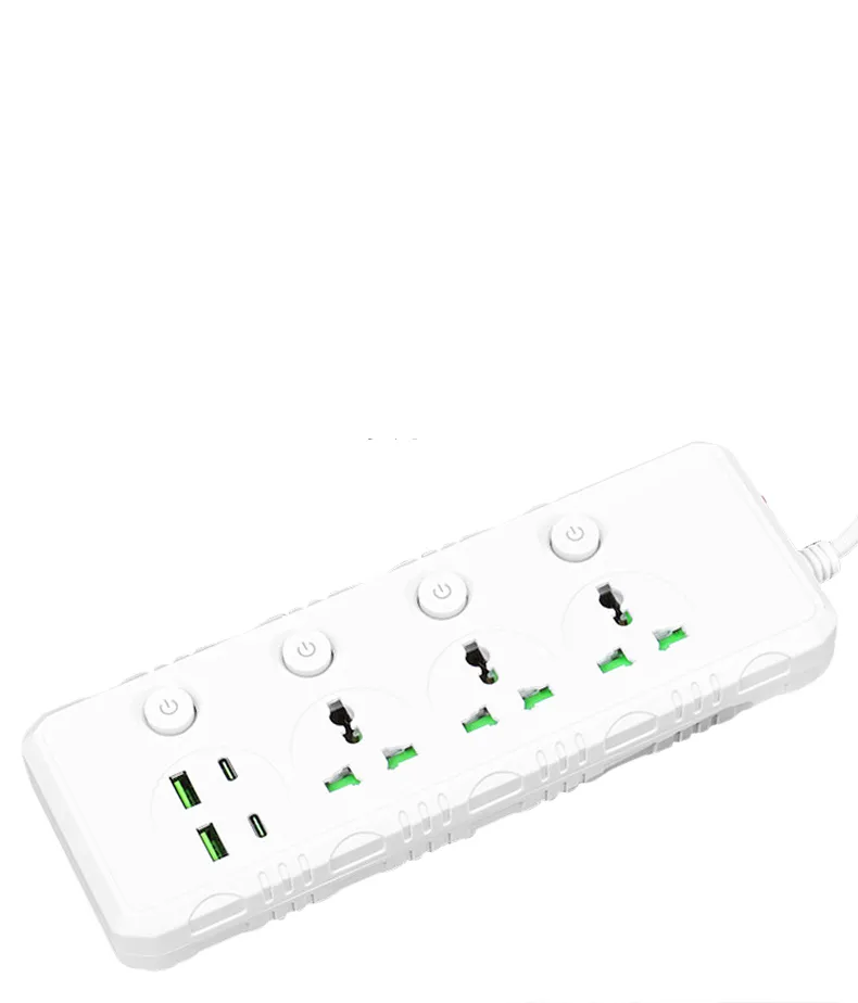 Preço Baixo Alta Potência Régua Universal 2 M Fio Proteção Contra Sobrecarga Régua de Energia