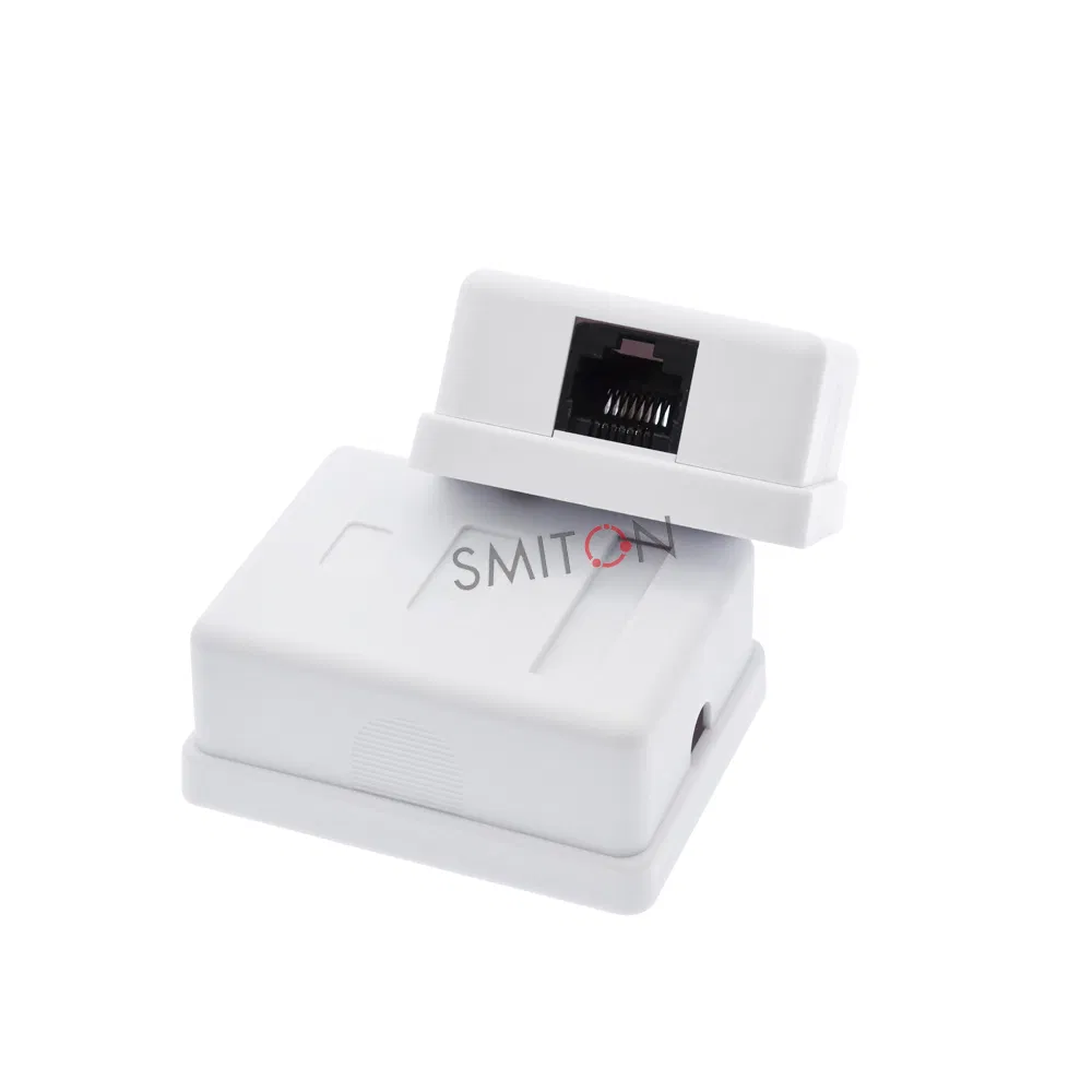 1port RJ45 UTP CAT6 Caixa de Junção de Rede de Porta Única para Montagem em Superfície na Parede