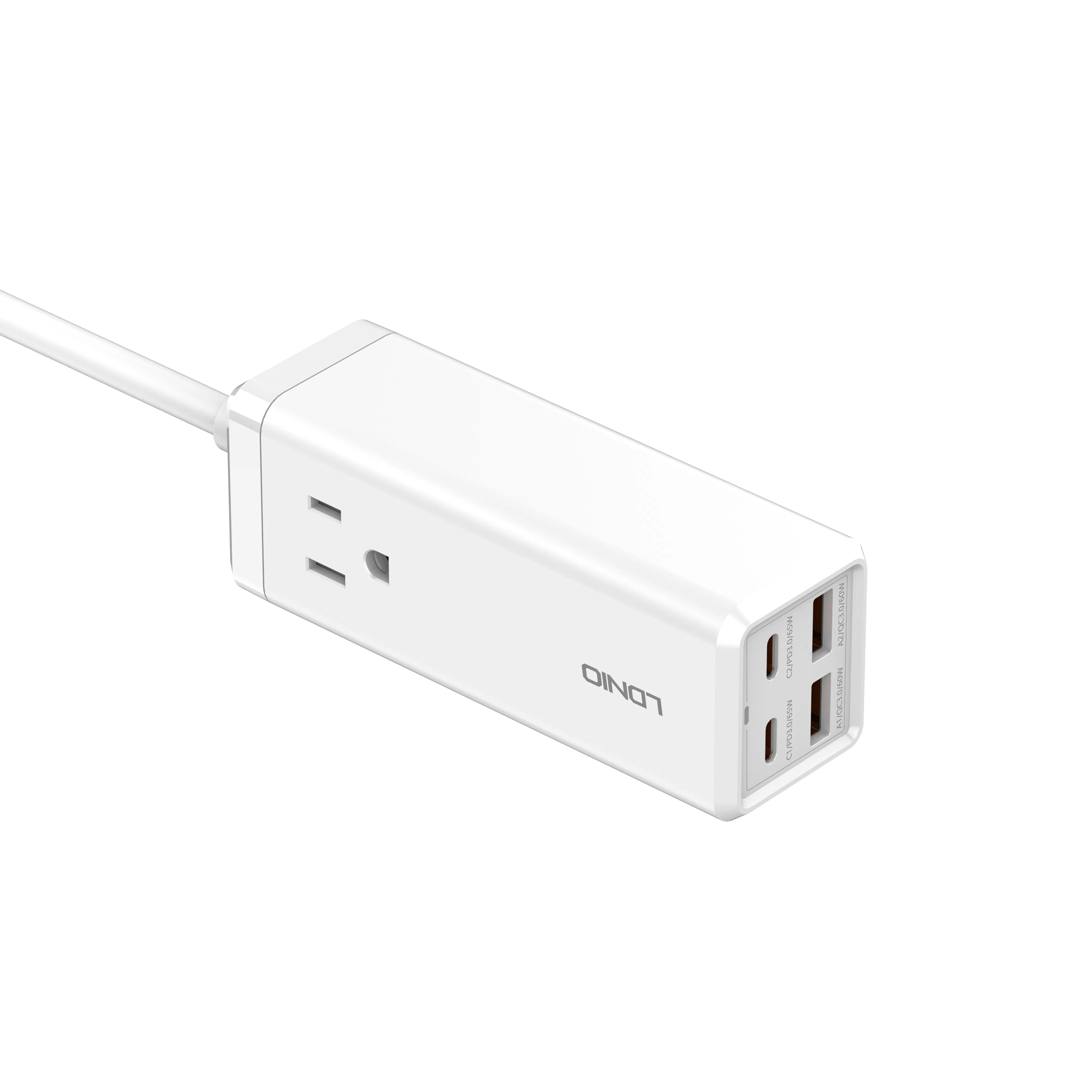 Ldnio Su1441 2500W Fita de Energia Padrão dos EUA com 2 USB-C &amp; 2 USB-a 65W Alta Potência - Fita de Extensão Multi Tomada