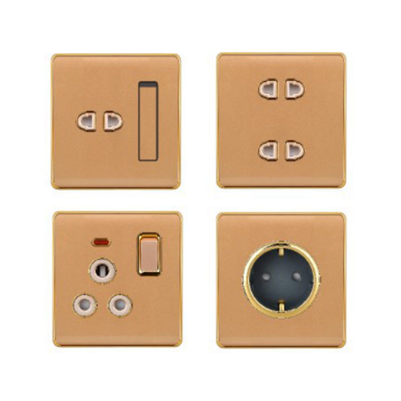 Fornecimento Direto de Fábrica Pode Ser Personalizado com Interruptor de Controle Duplo de Quadro de PC Padrão do Reino Unido com Tomada de Parede para Carregamento USB