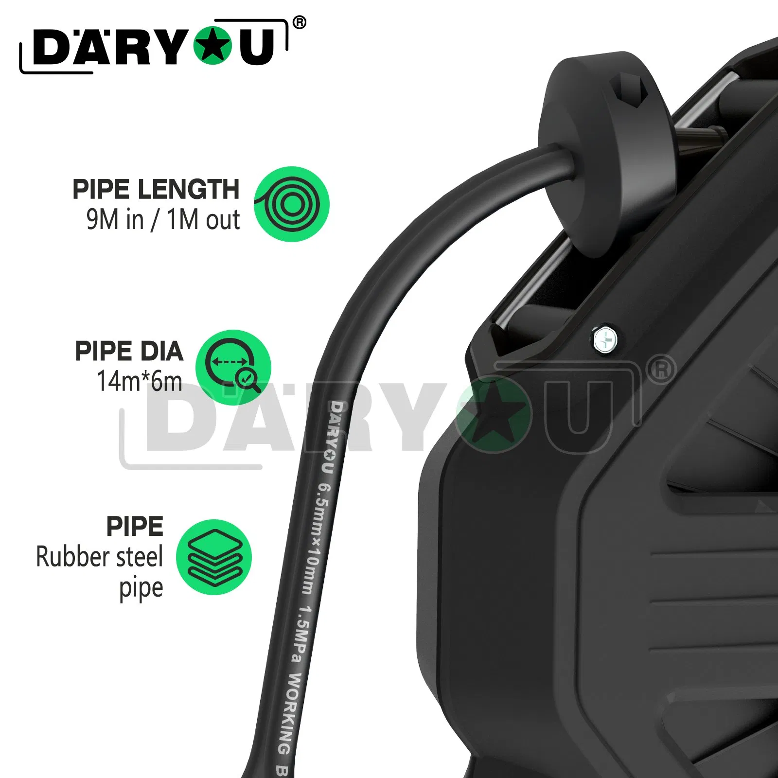 Reel de Cabo Extensível Retrátil para Água/Ar para Beleza de Carro