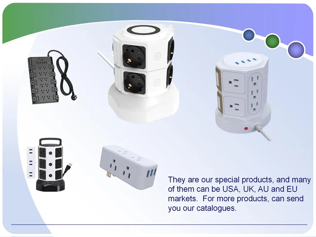 2025 O Mais Novo 24-Outlet Protetor de Surto Branco com Carregador USB Tipo C