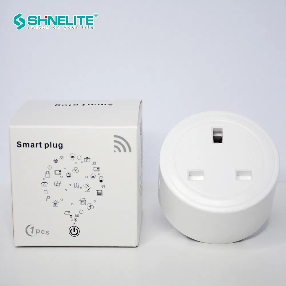 Plugue de Potência Inteligente WiFi de Plástico com Segurança Tipo UK