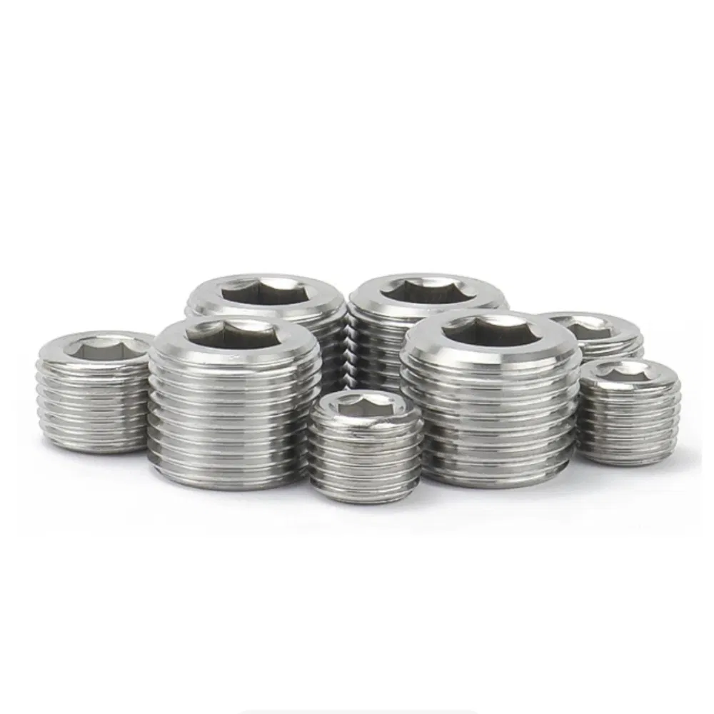 3000 Plugue de Tubo Hexagonal Forjado Lb, Plugue Rosqueado de Aço Inoxidável de Alta Pressão para Sistemas de Controle de Processos