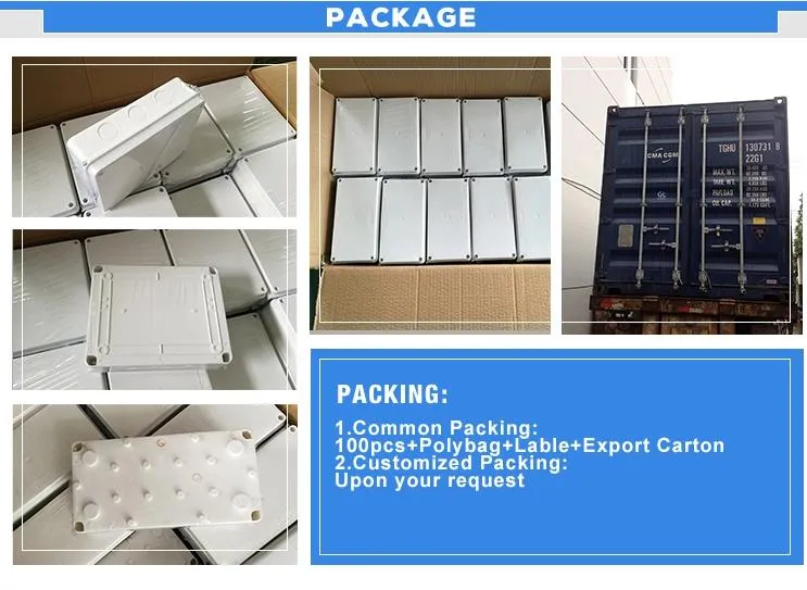 IP65 Caixa de Junção com Flange Montagem Superficial Caixa Elétrica Plástica