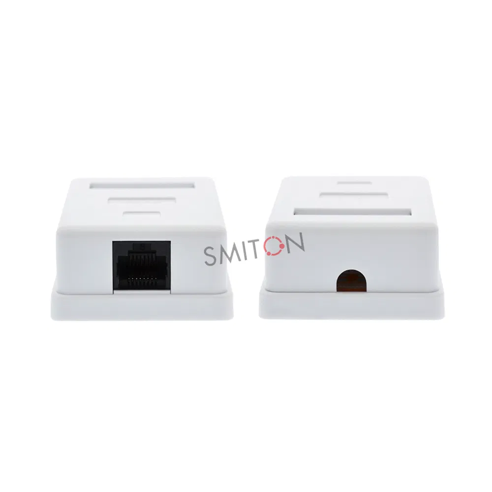 1port RJ45 UTP CAT6 Caixa de Junção de Rede de Porta Única para Montagem em Superfície na Parede