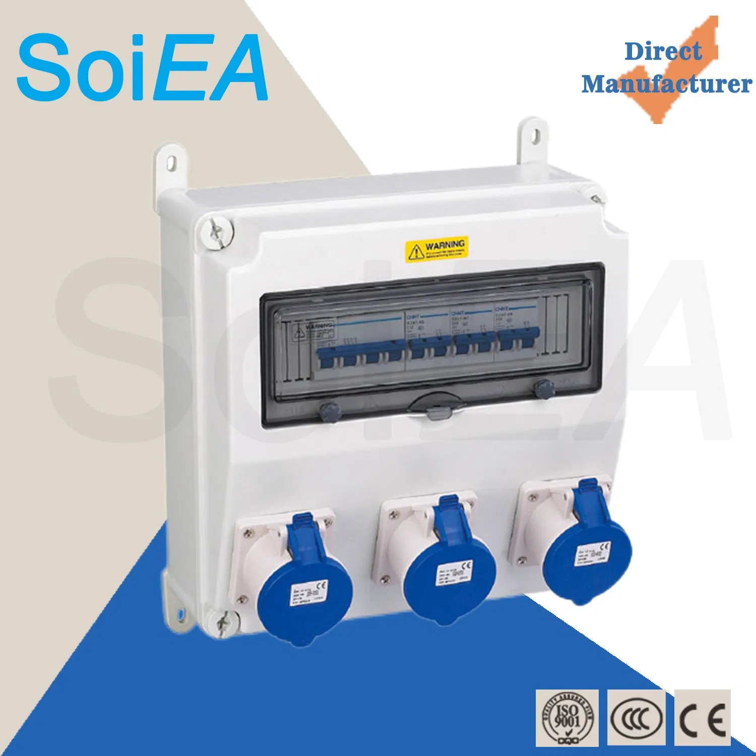 IP44 Caixa de Junção Elétrica de Superfície à Prova d'Água Multi Funcional Montada na Parede Distribuição Combinada