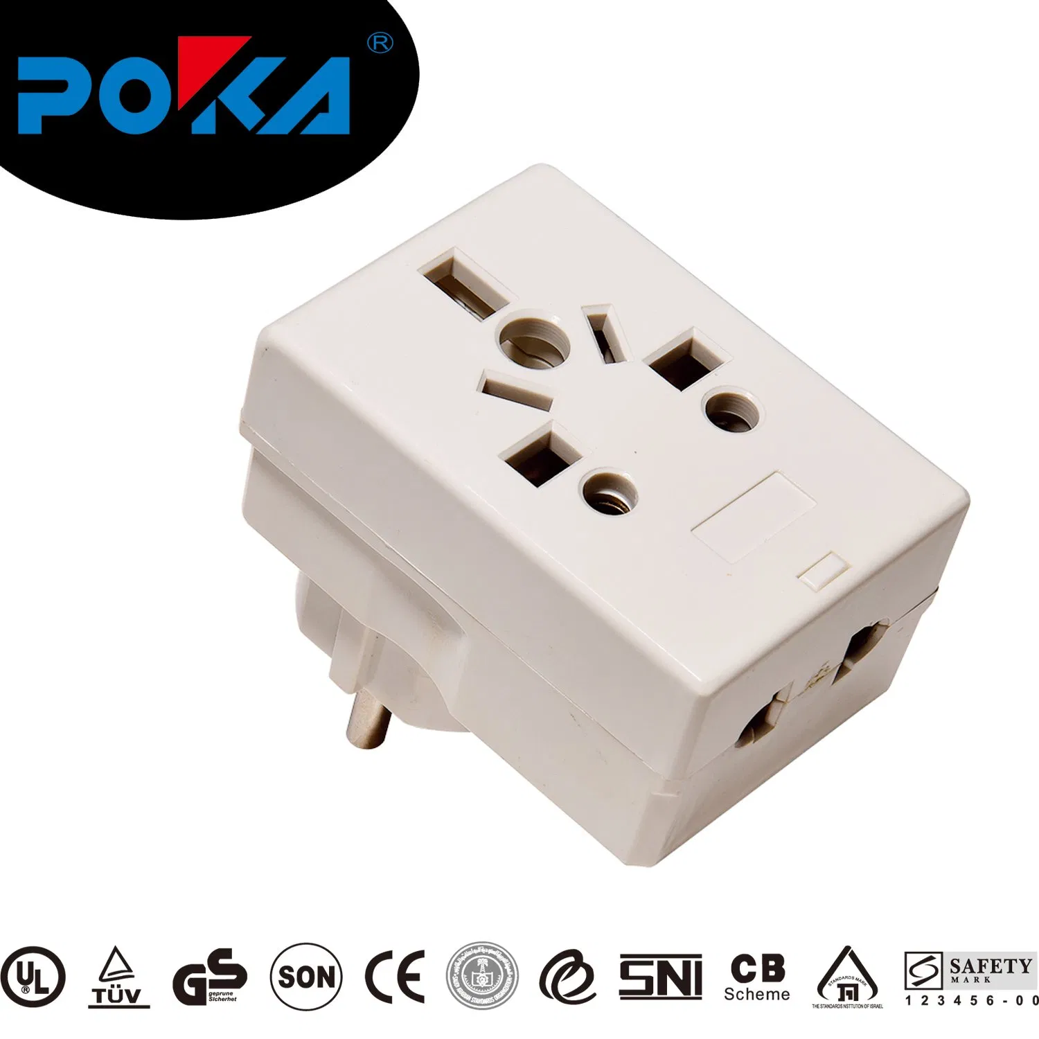 De Adaptador de Mudança de Pino Padrão Europeu para Múltipla Tomada