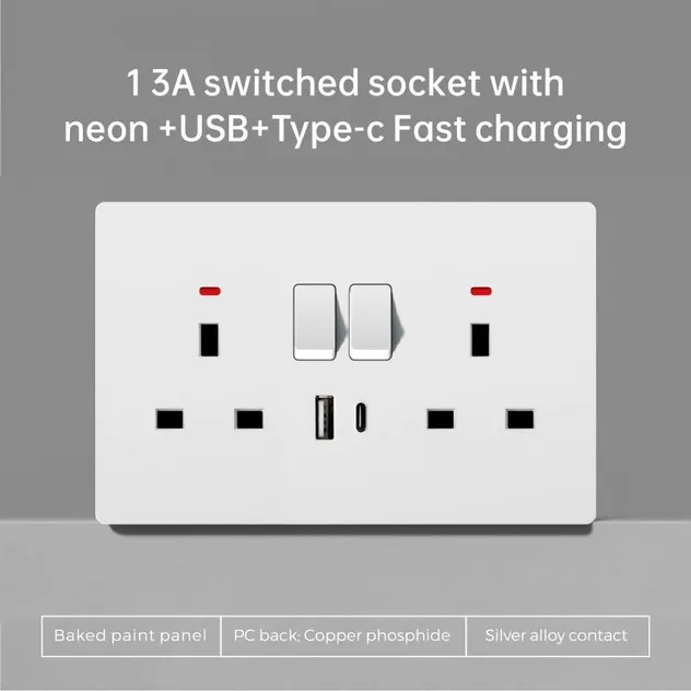 Tomada de Parede Elétrica 5 Buraco